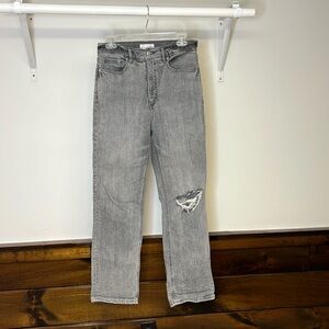 Loft The 90’s Straight Gray Jeans- 2